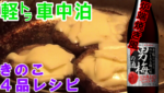 （車中泊）お酒に合う居酒屋おつまみレシピ。キノコだらけのモクモク炉端焼き！